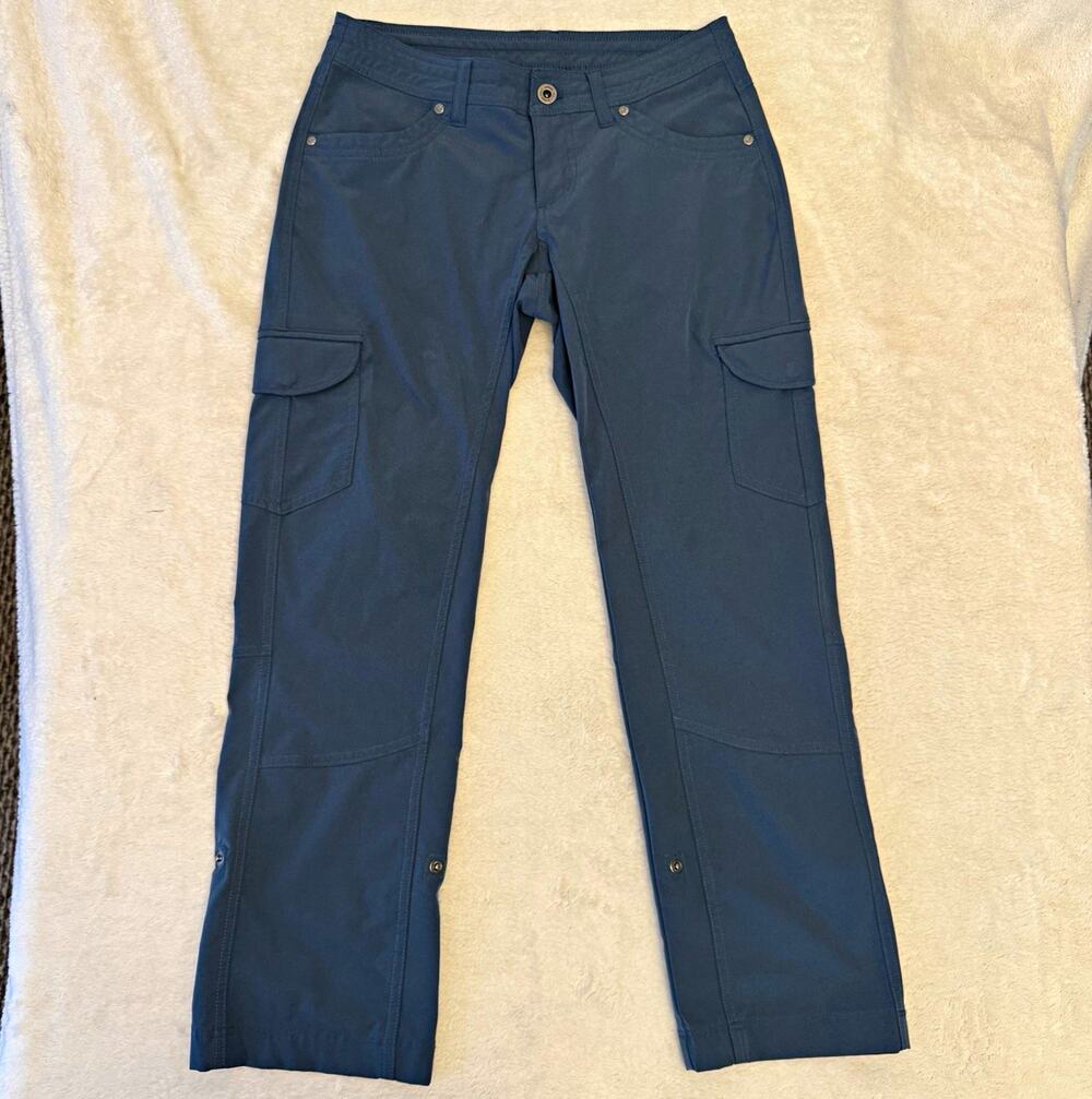 Kuhl Women's Blue Nylon Roll-Tab Convertible Hiking Pants Size 2 REG